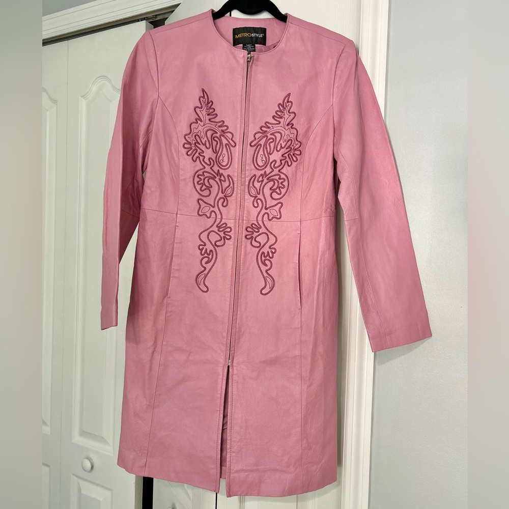 Metrostyle Pink Leather Jacket